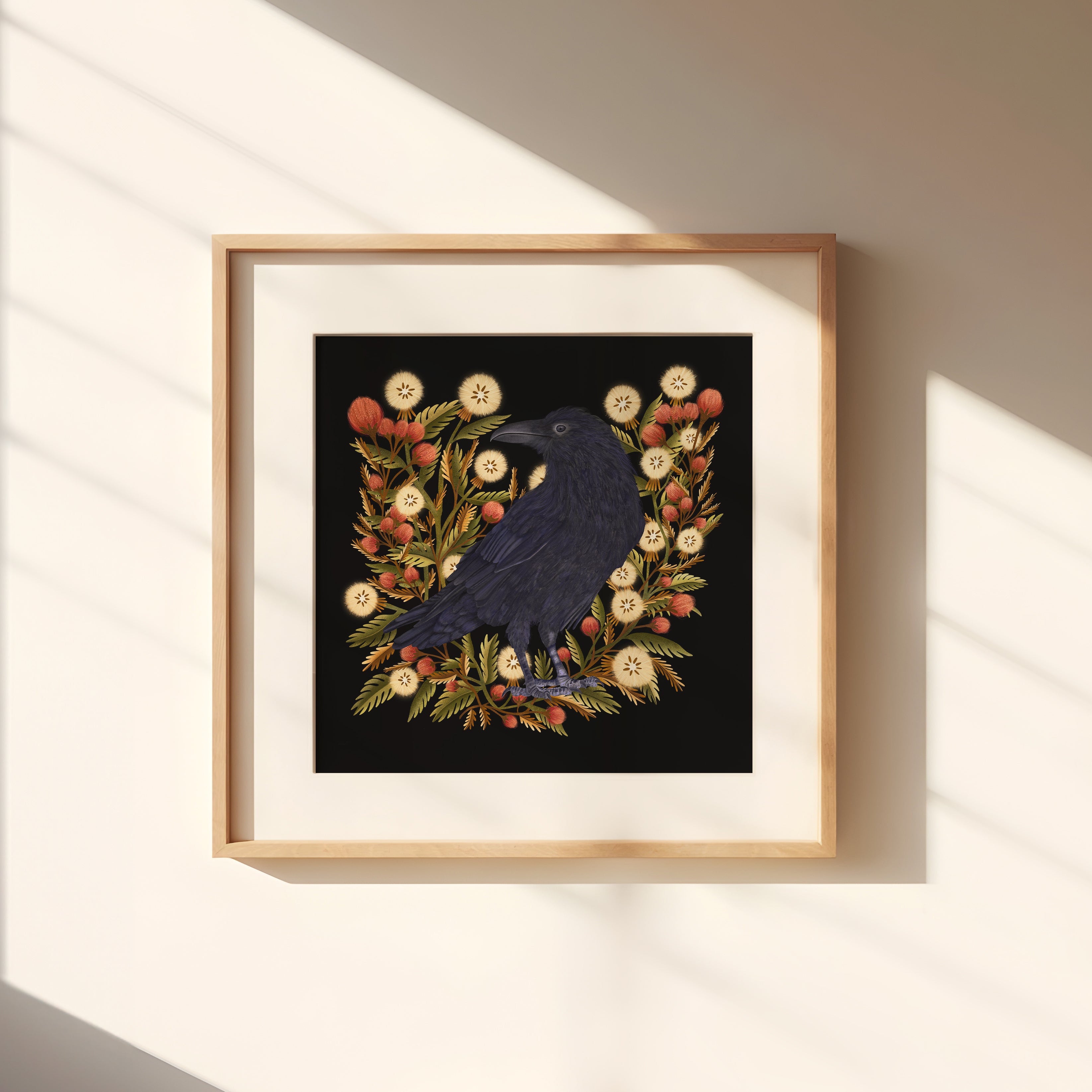 Vintage Crow Art | Antique Crow Illustration | Rebecca Zwanzig