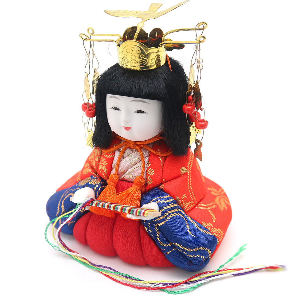 雛人形 木目込15人収納飾り【P82424】 木目の綺麗なコンパクト収納に