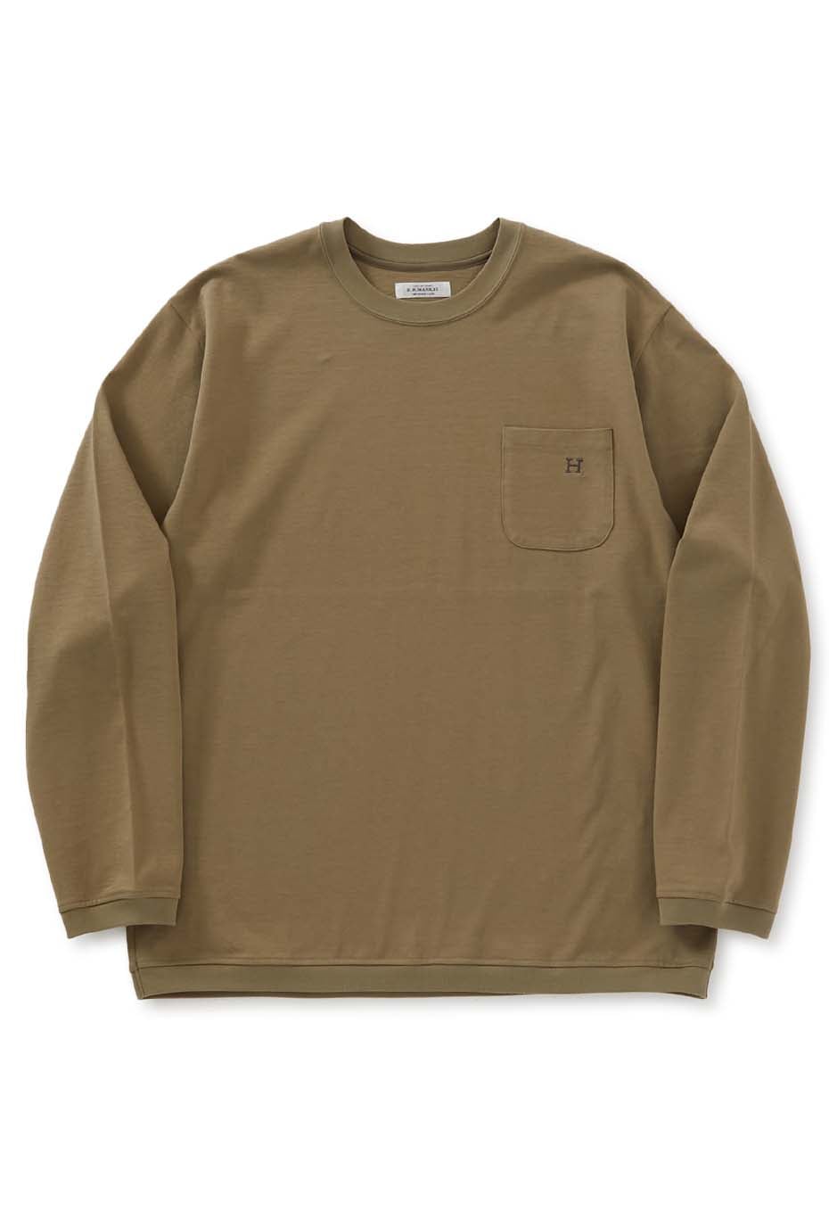 Hエンブロイダリー ナローリブ ロングスリーブTシャツ | HOLLYWOOD