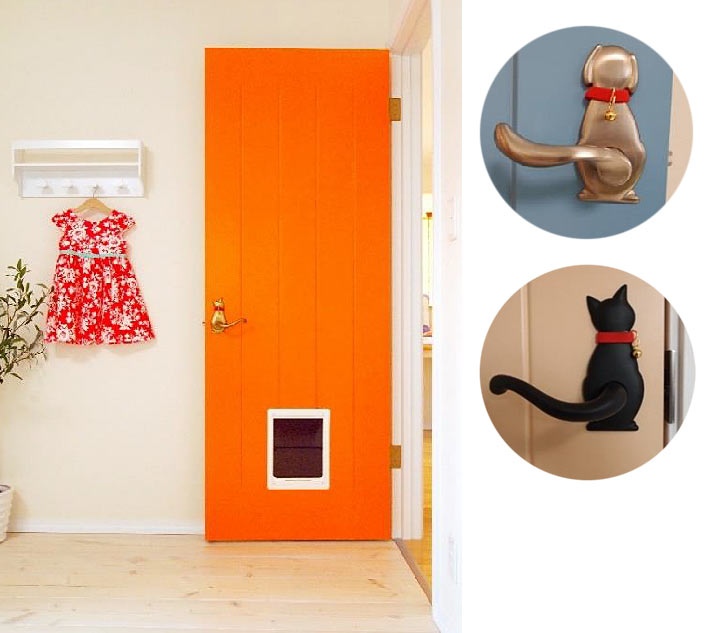 室内ドア ペットドア 木製扉 | 猫や犬が通り抜けできる扉 | MDSA-PET