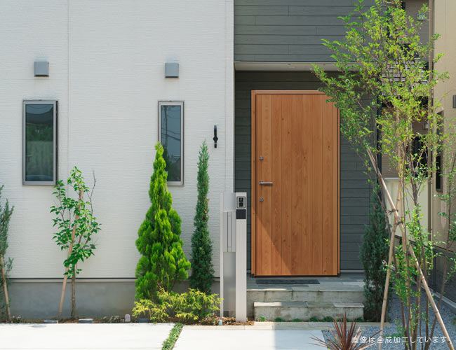 桧無垢材の玄関ドア 日本製 TH741 | アイエムドア