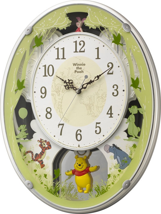 お買い得!!ジオラマからくり置時計/くまのプーさん リズム 動作確認