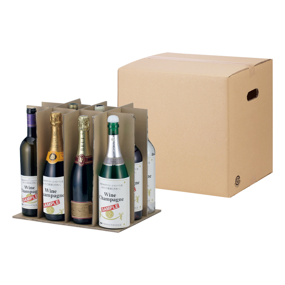 ダンボール箱 ワイン720ml×12本入用 適応瓶：約90φ×345Hまで「20箱