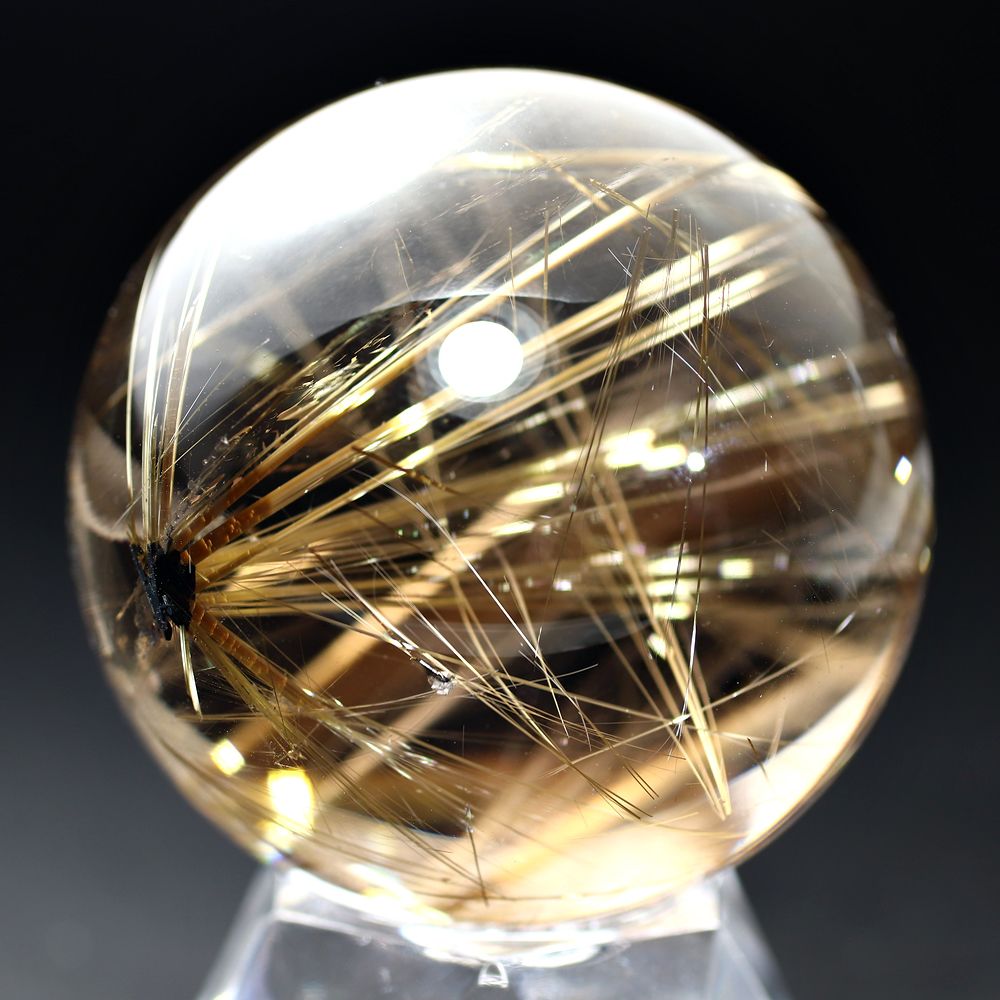 写真現品一点物】 極上ゴールドルチルクォーツ（金針水晶）14ミリ