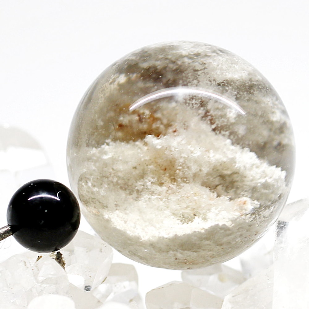 高品質]ガーデンクォーツ丸玉/ガーデン水晶スフィア（直径32.8mm