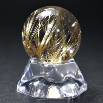 最高品質]ゴールドルチルクォーツ丸玉/スフィア - 埼玉県吉川市の