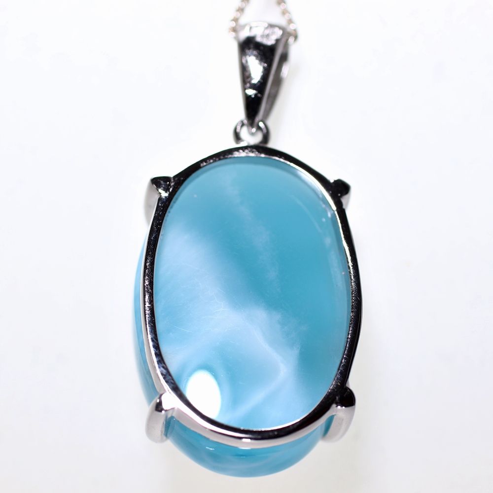 高品質++]ラリマーペンダントトップ/ブルーペクトライト（シルバー925