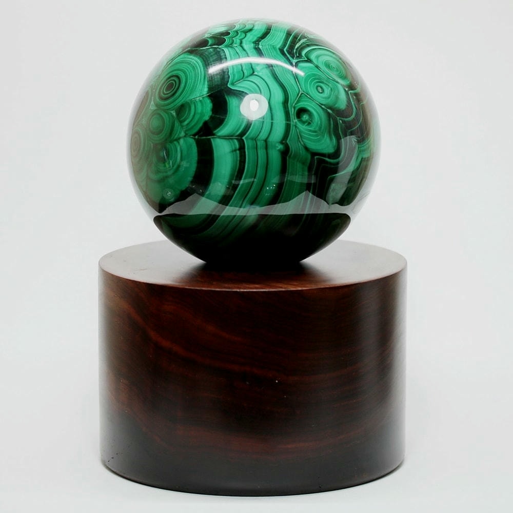 希少・ザイール産]マラカイト丸玉/スフィア（球体直径125mm超大玉