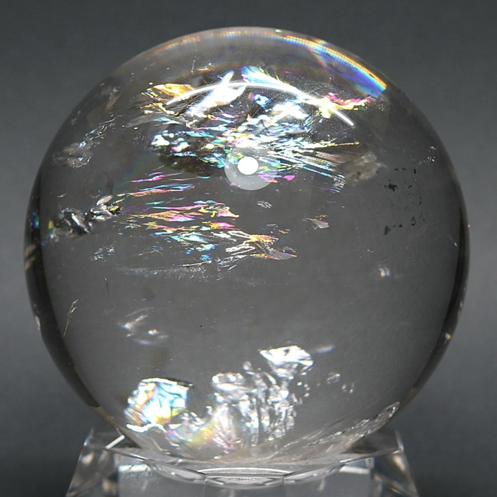アイリスクォーツ レインボー水晶 丸玉 スフィア 大玉