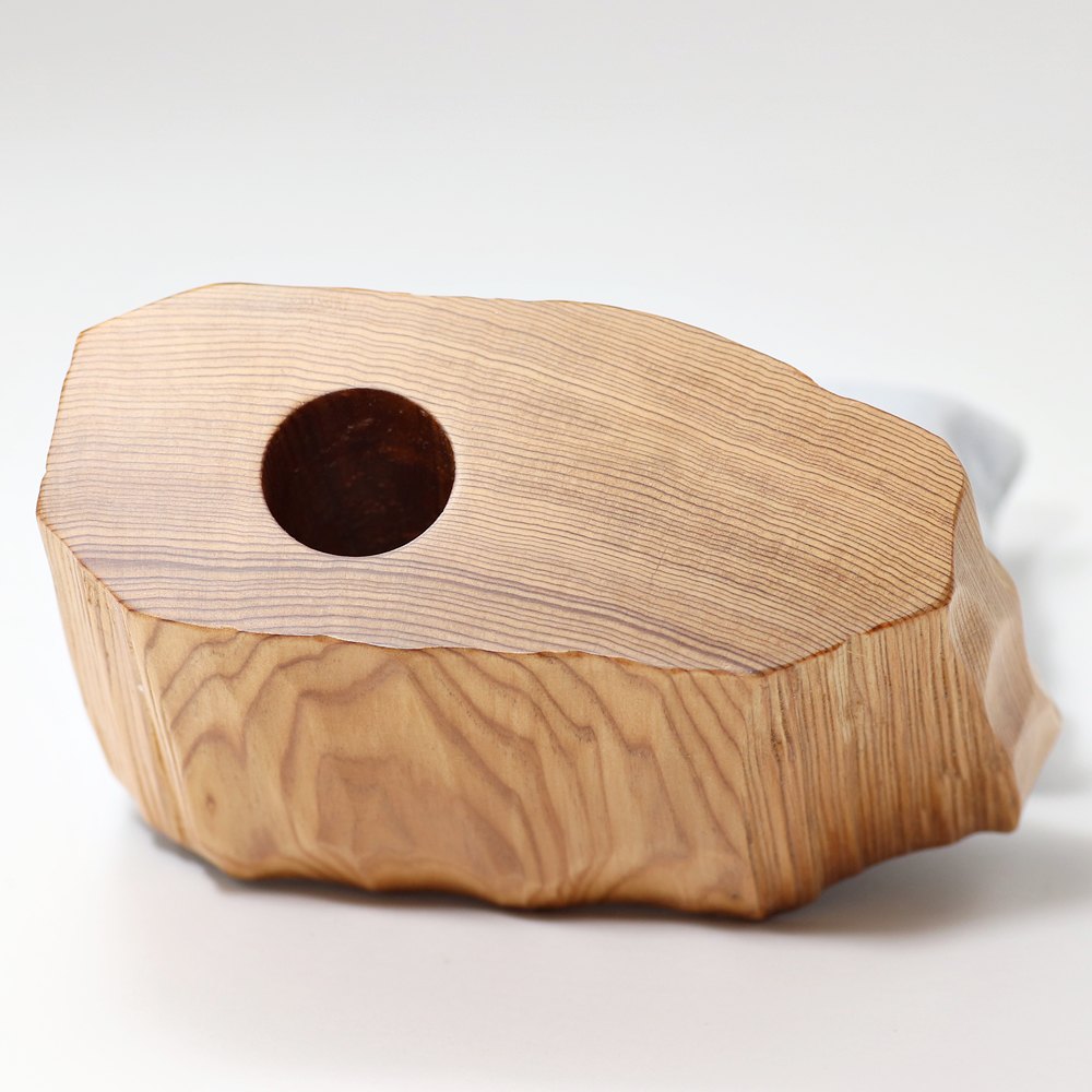 日本/屋久島産]オリジナル屋久杉台座/水晶置き台（天然石