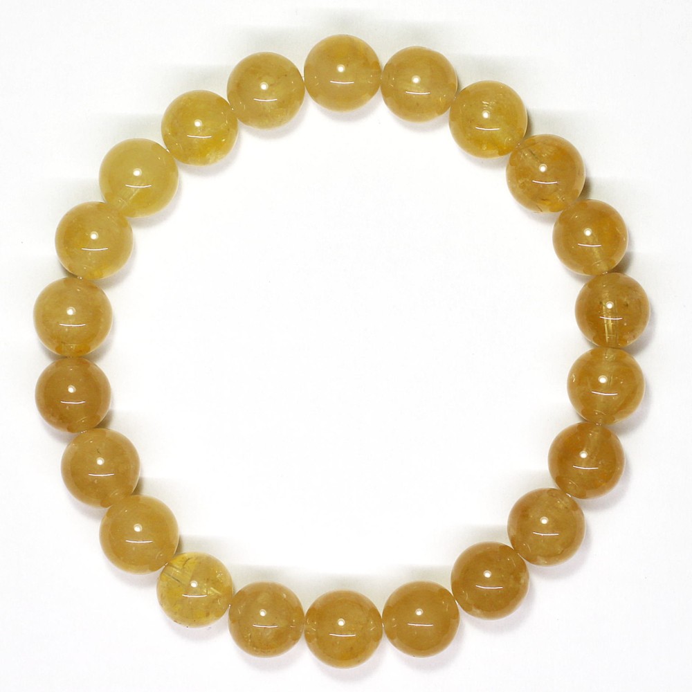 希少・高品質++]ゴールデンダンビュライトブレスレット（約8.5mm玉
