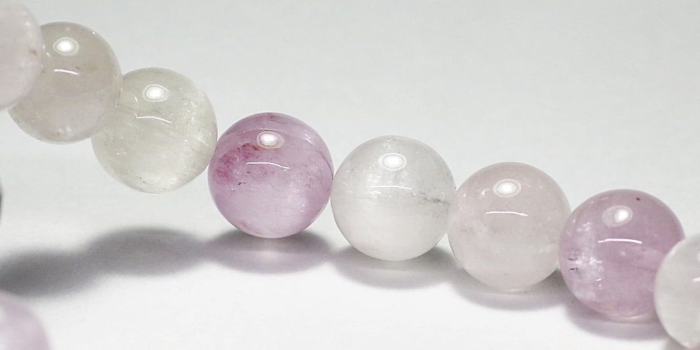 特別価格]ブラジル産ミックスクンツァイトブレスレット（約10.5mm玉/一