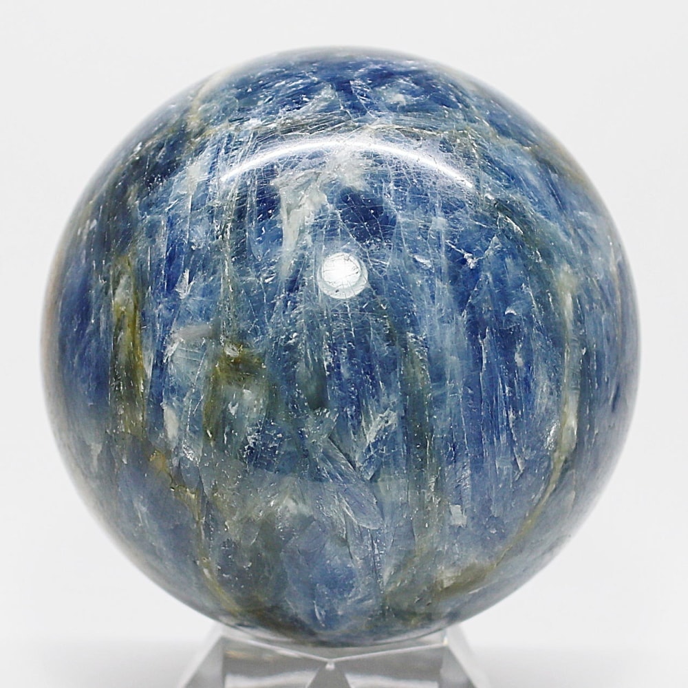 ブラジル産]マイカインカイヤナイト丸玉/スフィア（直径77.8mm