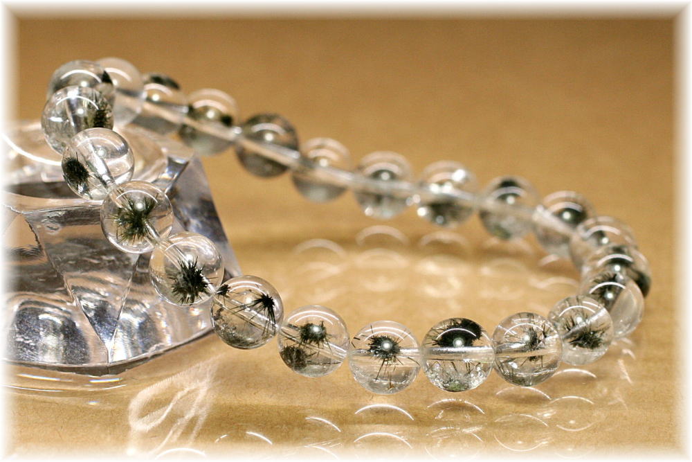 高品質]ホーランダイトインクォーツブレスレット（約8mm玉） - 埼玉県