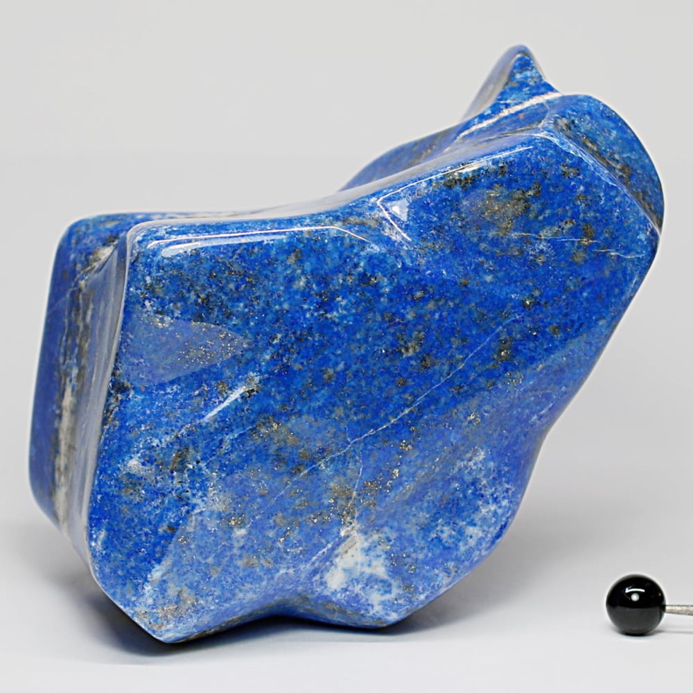 高品質]アフガニスタン産ラピスラズリ磨き原石/フリーフォーム（置物
