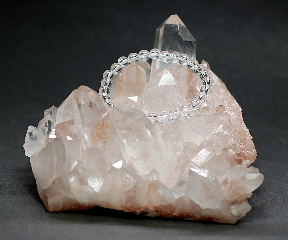 高品質++・マニカラン産]ヒマヤラ水晶クラスター/原石（レコード