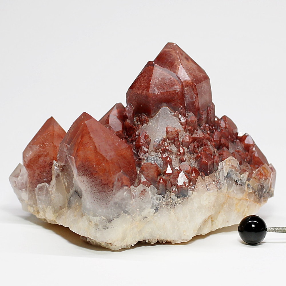 高品質]ナミビア/オレンジリバー産レッドファントムクォーツクラスター