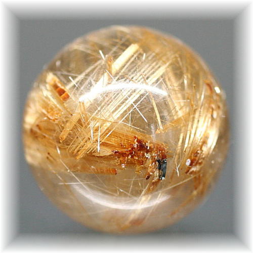 極上品】ゴールドルチルスフィア 丸玉 クリア 希少/超クリア/50ミリ