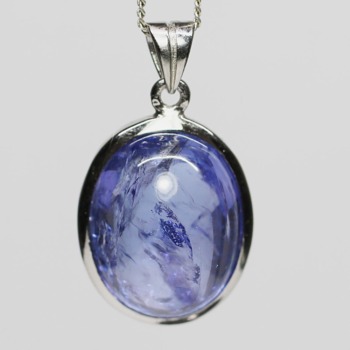 トップクォリティ] 宝石質タンザナイトペンダントトップ（シルバー925