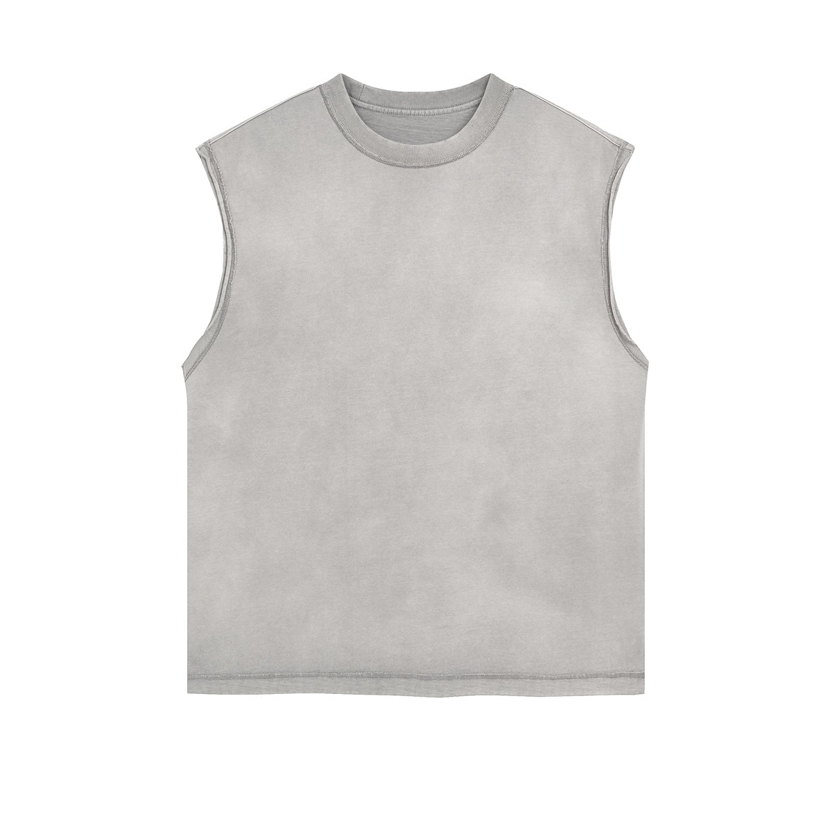 Sleeveless Faded T Shirt 8oz Thick Cotton No Sleeve Tee - INNBLAC