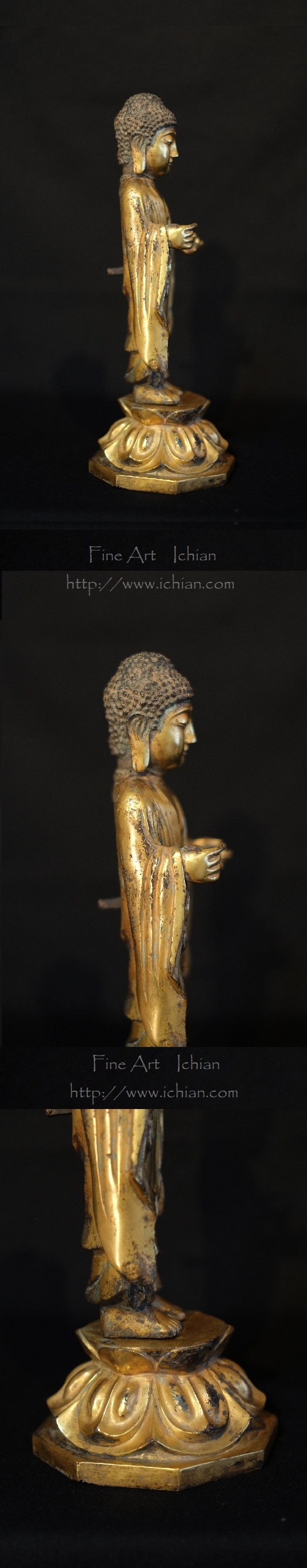 金銅如来立像 新羅仏 八世紀 統一新羅時代 伊丹潤コレクション :: ichian