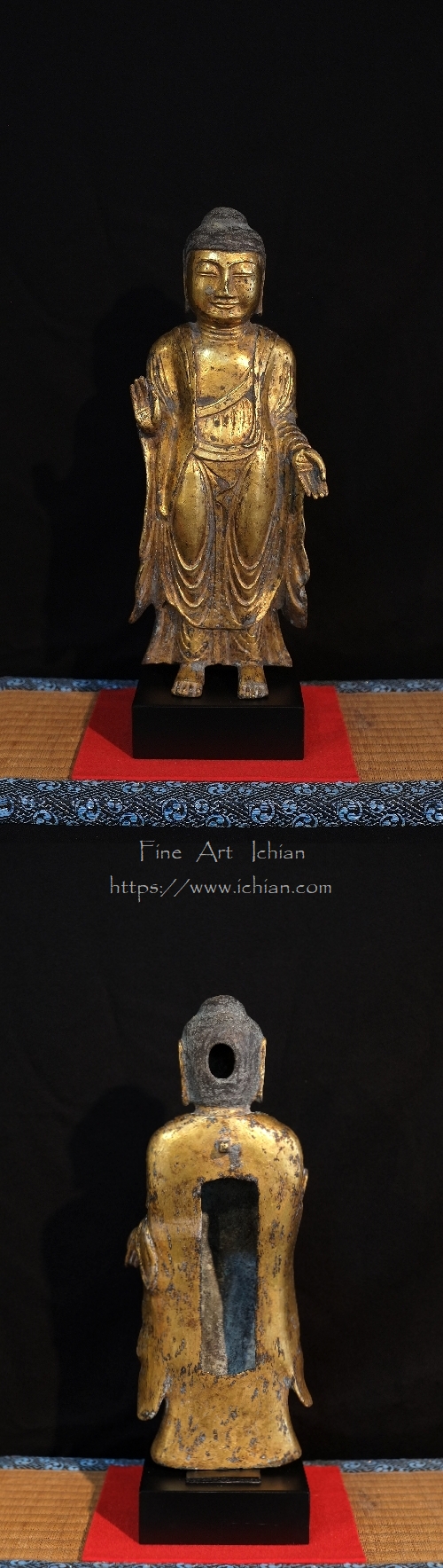 新羅仏 金銅如来立像 H35㎝ 統一新羅時代 :: ichian