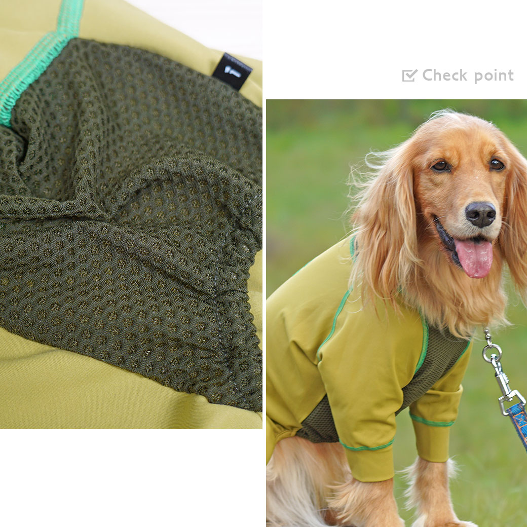 J*e様 ALPHAICON メッシュ犬服 イエロー・グリーン J*e様 ALPHAICON