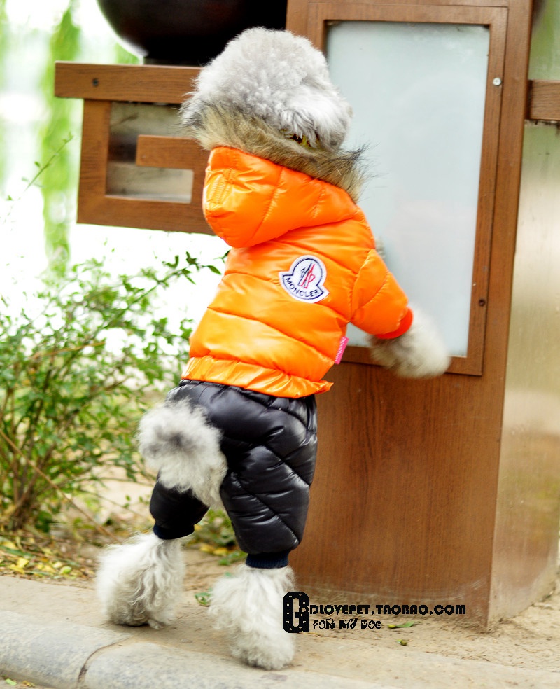 Monclerブランド犬服 ダウンジャケット ドッグ綿服 冬 ロンパース