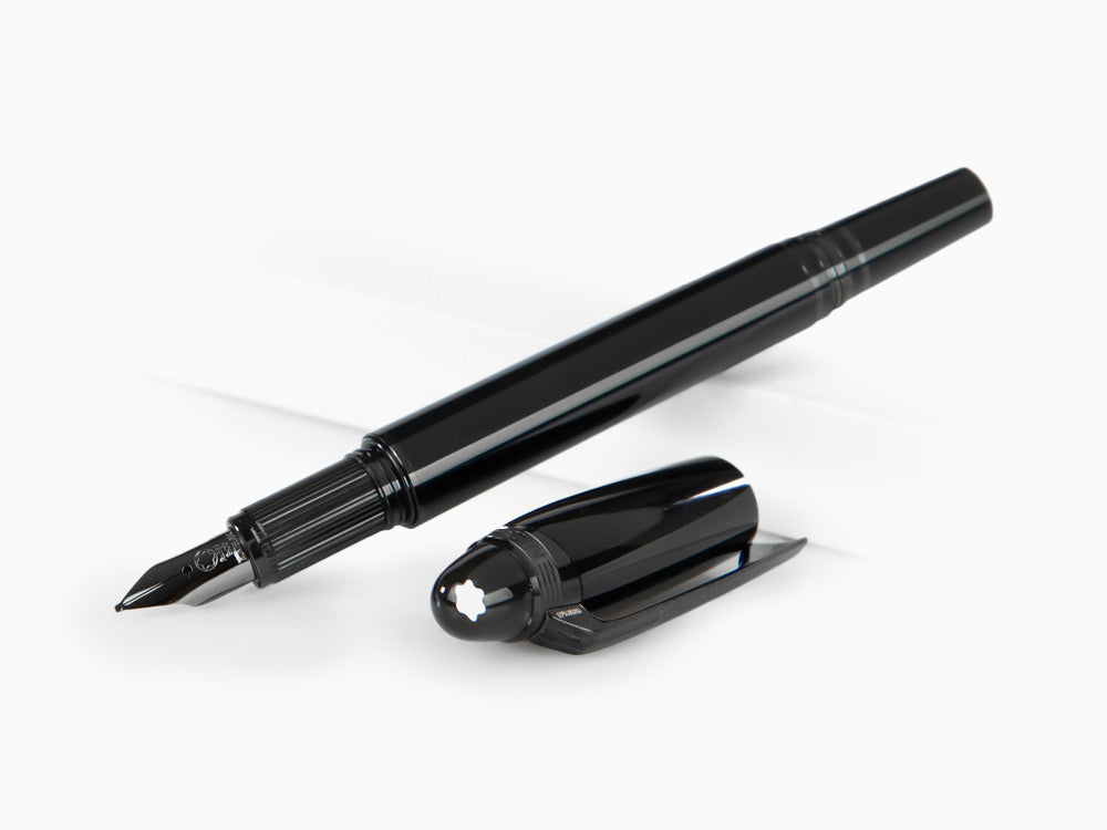 Montblanc StarWalker Black Cosmos Fountain Pen, Black Resin, PVD