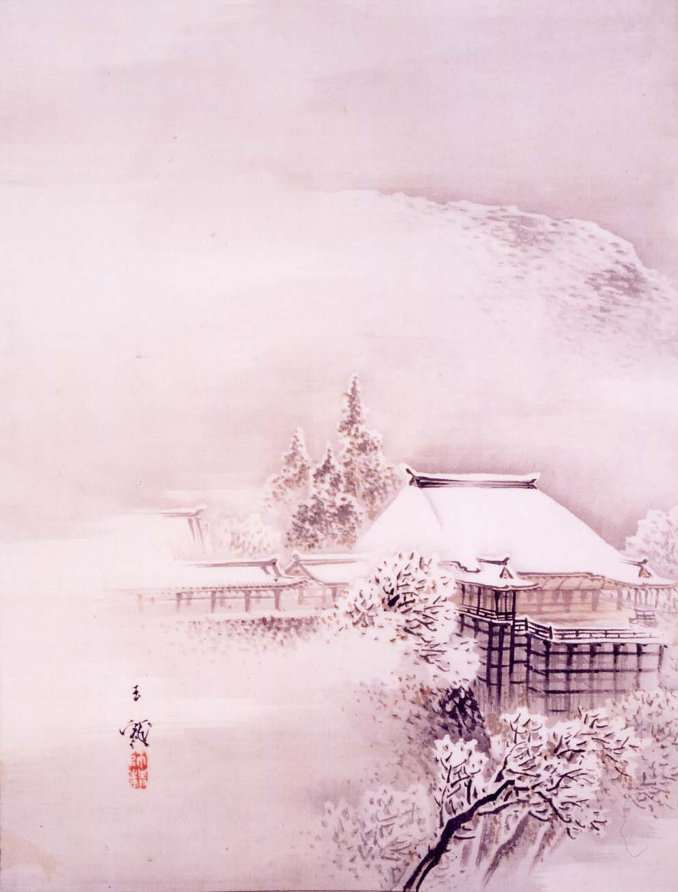 長谷川玉峰自筆『あやめに蛍之図』掛軸 Yahoo!オークション -「玉峰