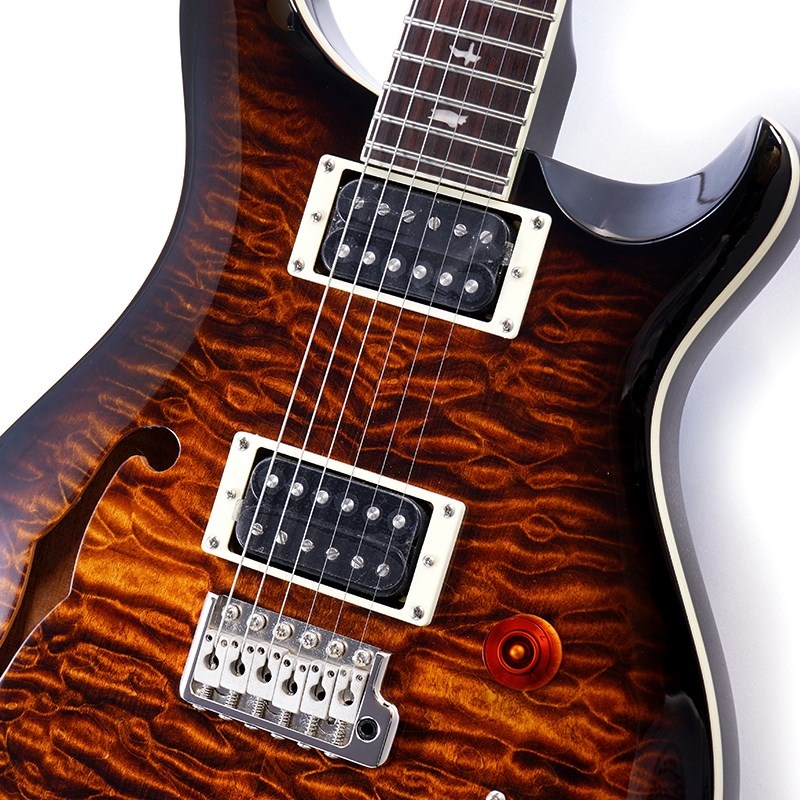 P.R.S. SE Custom 22 Semi-Hollow Quilt (Black Gold Sunburst)【限定