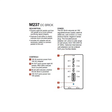 MXR 【展示処分特価】 DC Brick Power Supply [M237]（パワーサプライ
