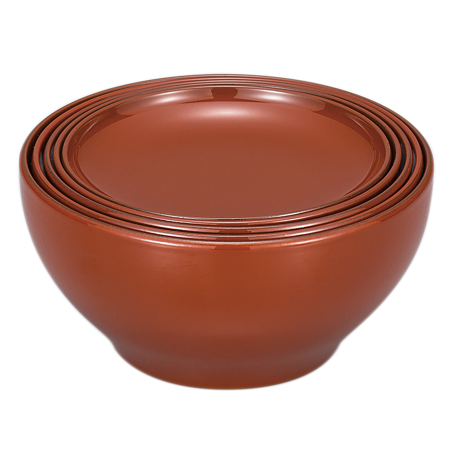 応用器(応量器) 5つ組 小 洗朱/黒 漆塗り FC36-3/4 漆器の井助