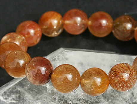 レア石使用！ スモーキークォーツ ウィズガーネット＆オレンジルチル