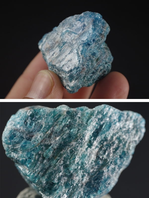 ブルーアパタイト原石 51g 天然石販売 名取貴石 天然石原石鉱物結晶