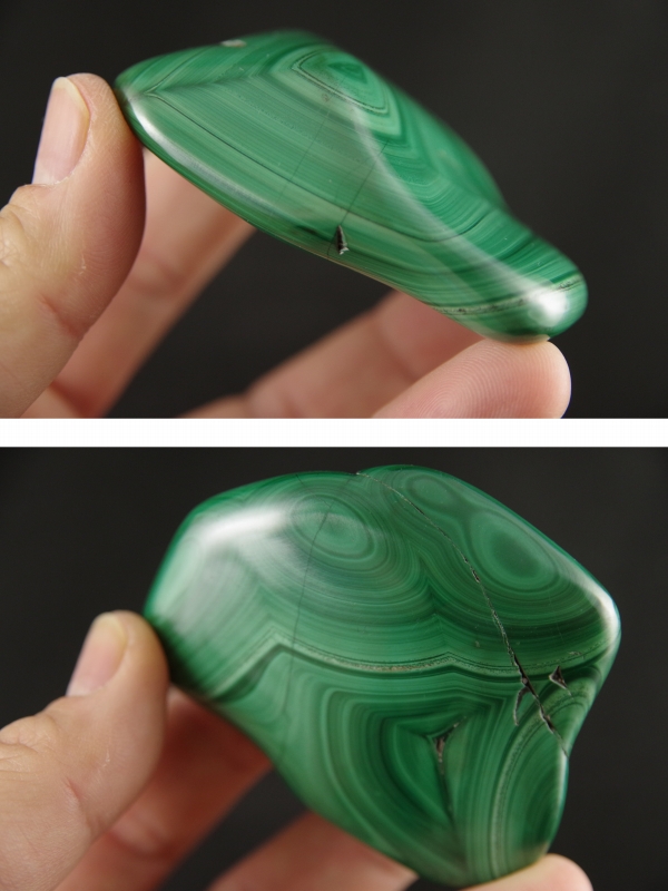 マラカイト（孔雀石）原石磨き 165g 天然石販売 名取貴石 天然石