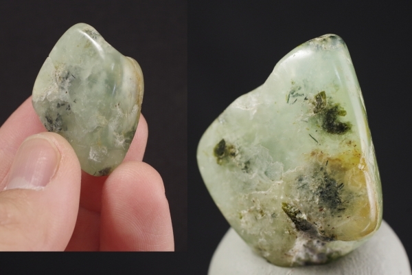 プレナイト磨き石17g 天然石販売 名取貴石 天然石原石鉱物結晶