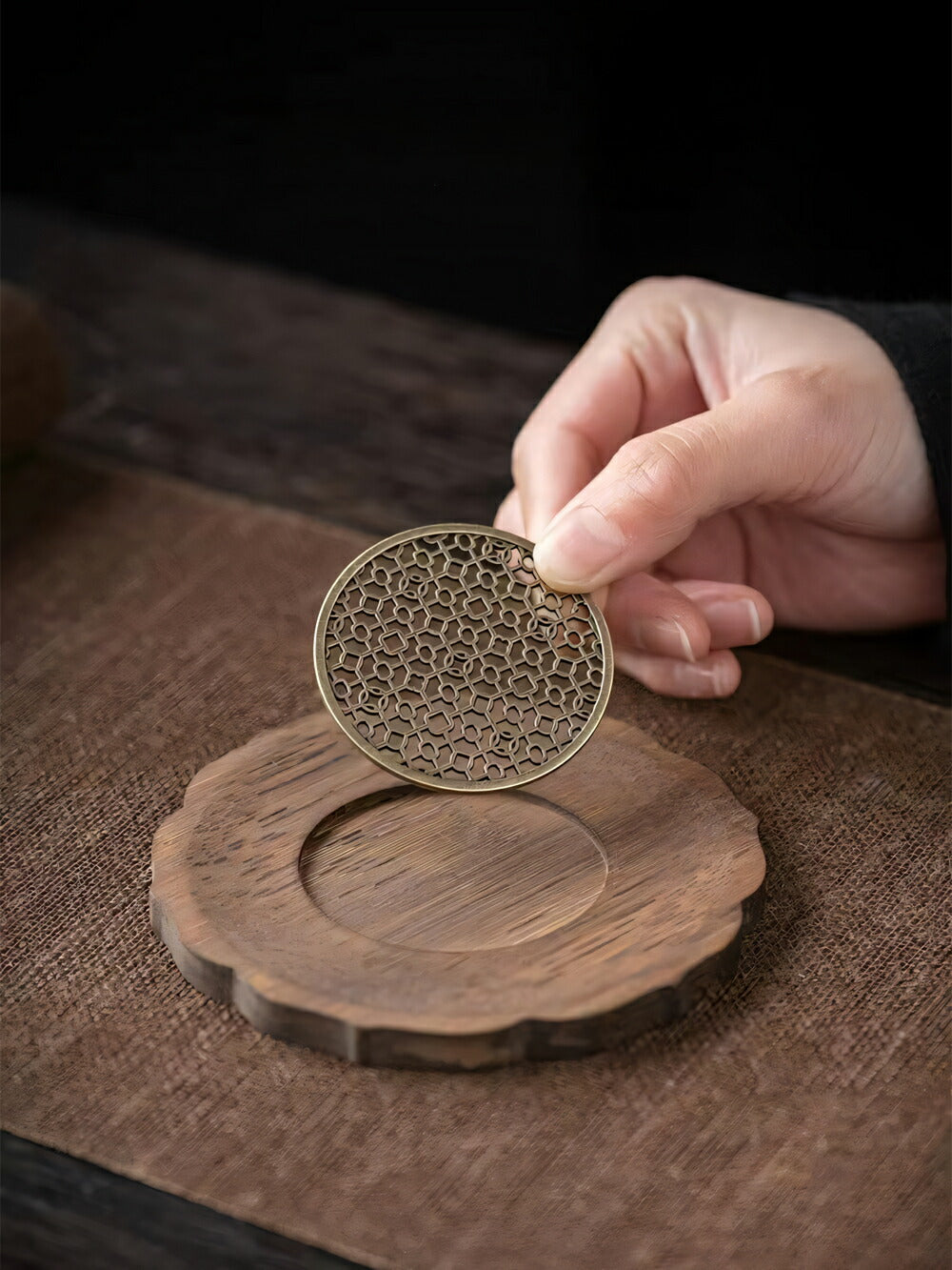 IwaiLoft 美品 手作り 急須受台 急須置き 茶台 茶盤 ティートレー