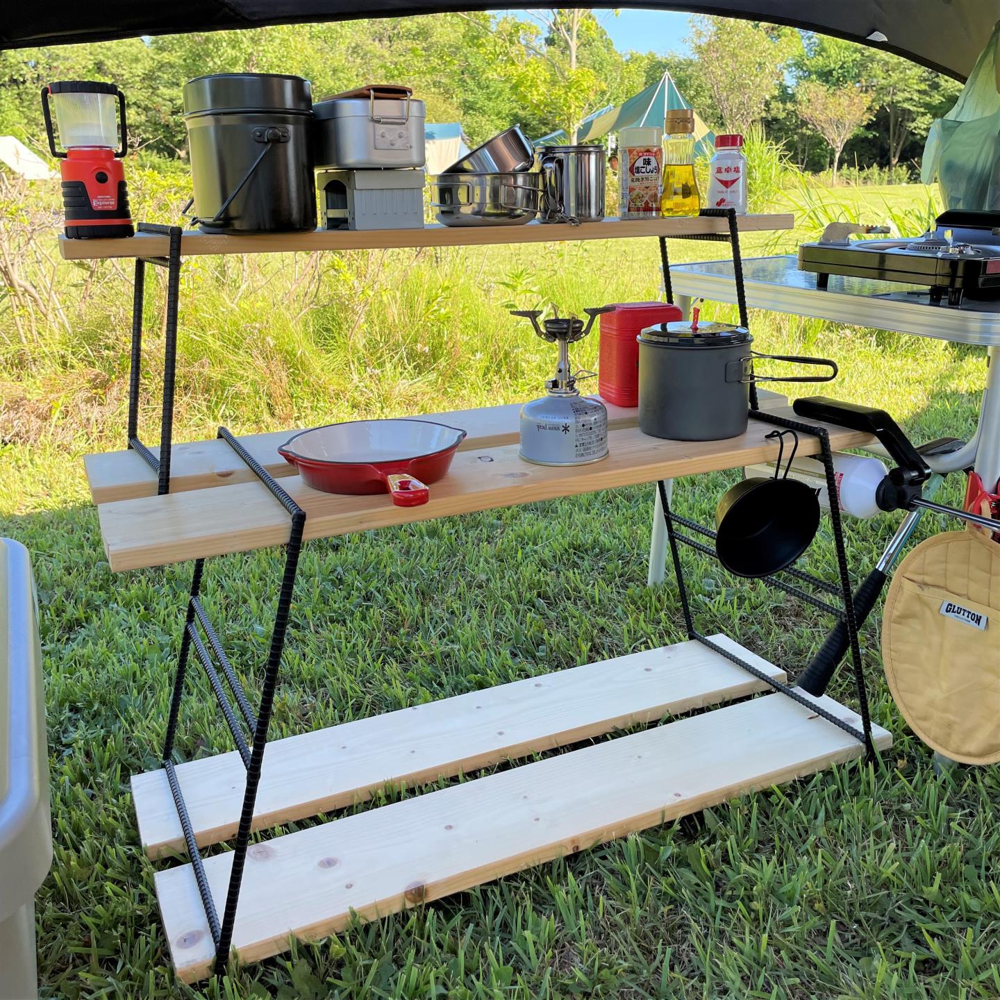 DIYキャンプ vol.2 アイアンラック｜ジェイウッド秋田店スタッフブログ