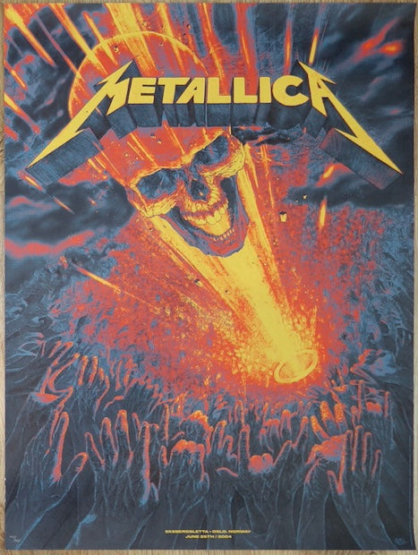 2024 Metallica - Oslo Silkscreen Concert Poster by Little Room