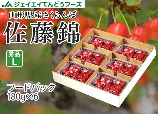 秀品さくらんぼ佐藤錦L玉フードパック6P 【クール便】: JAてんどう