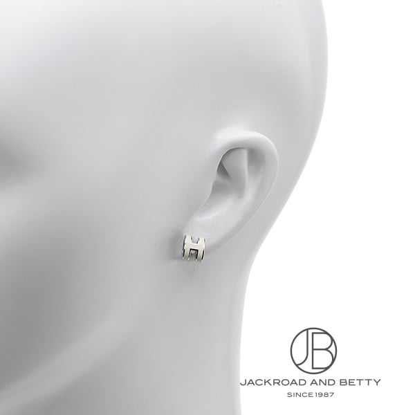 HERMES エルメスピアスポップアッシュミニポップHホワイト/ピンク