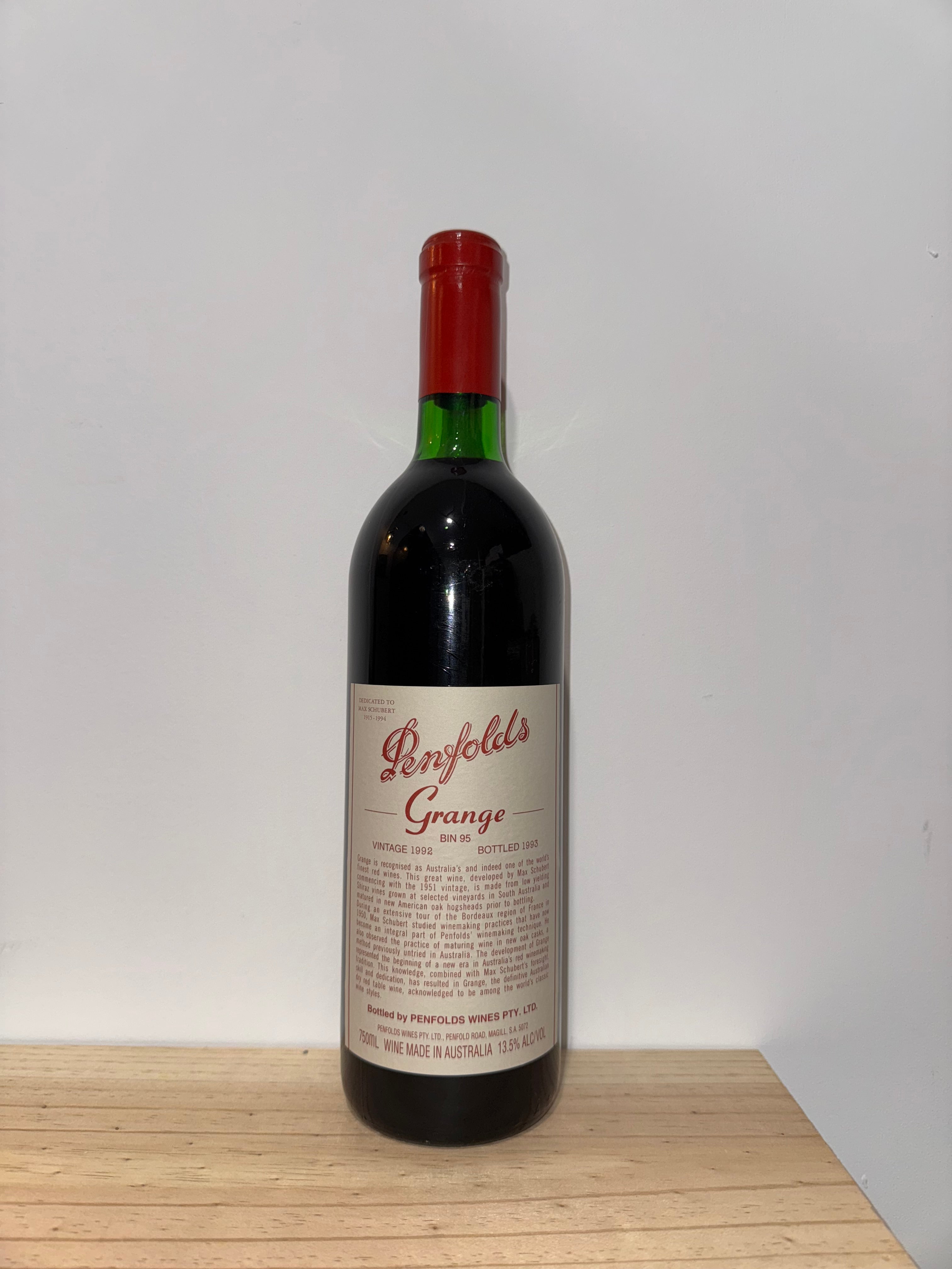 Penfolds Grange Shiraz 1992 - 750ml – JC FINE WINES Penfolds