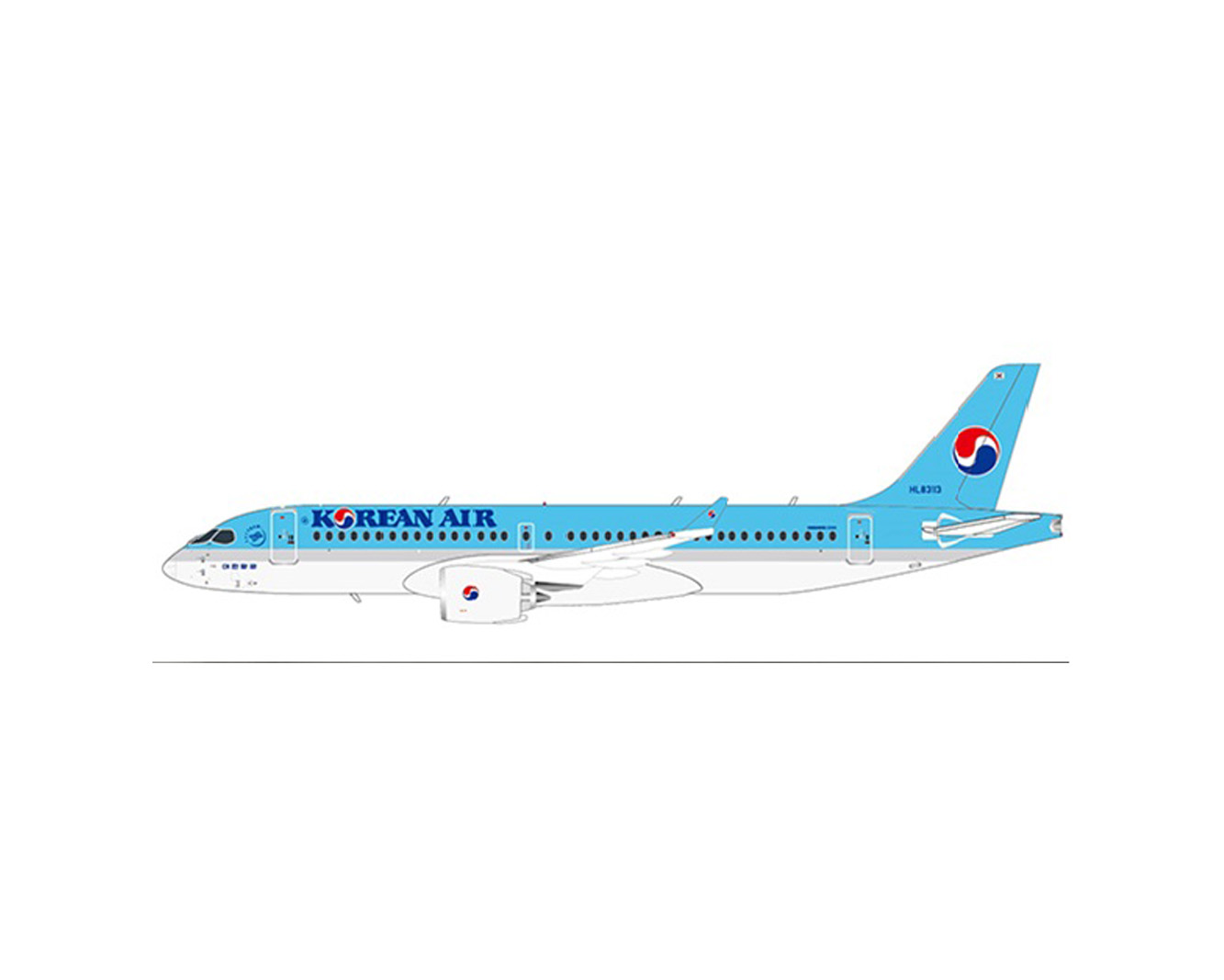 www.JetCollector.com: Korean Air Airbus A220-300 HL8313 1:400