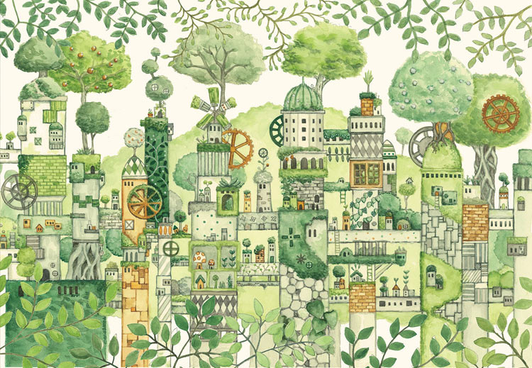 EPO-26-298 西村典子 緑の文明 300ピース エポック社 の商品詳細ページ