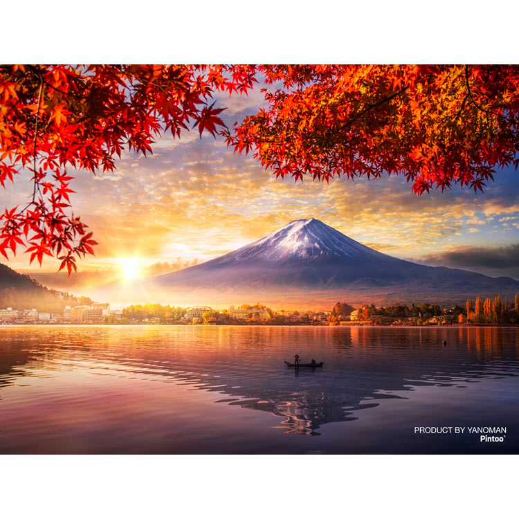 YAM-2308-53 風景 紅葉と湖畔の富士山 150ピース ［CP-WH］ やのまん