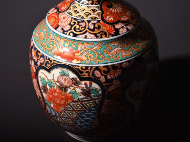 古伊万里 染錦 梅に菊 松に短冊の図 変形長皿 5客 B048AS-CWx 古