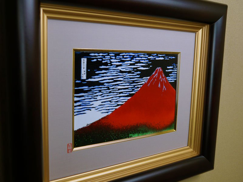 京七宝】陶額 吉祥赤富士- JTOPIA