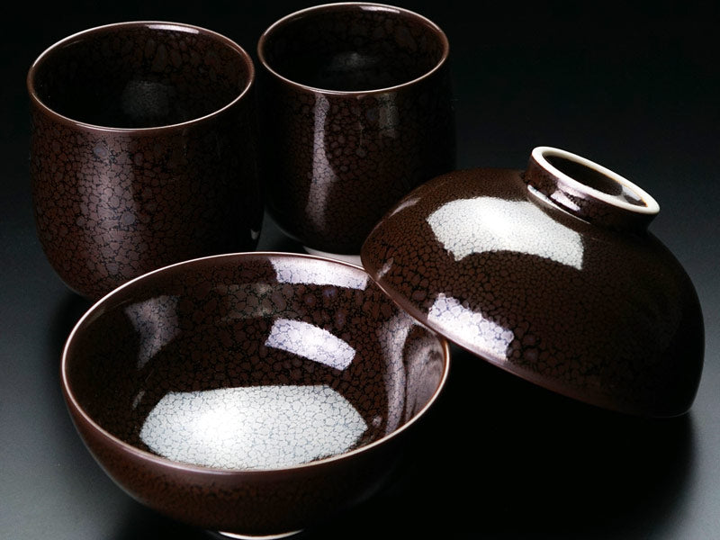 有田焼】睦揃（夫婦茶碗セット）龍鱗油滴天目