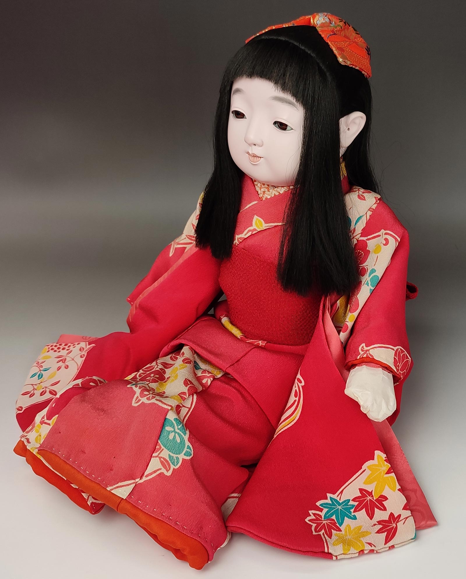 市松人形 幼人形 お座り人形 ペア 2体 昭和初期 25cm - メルカリ